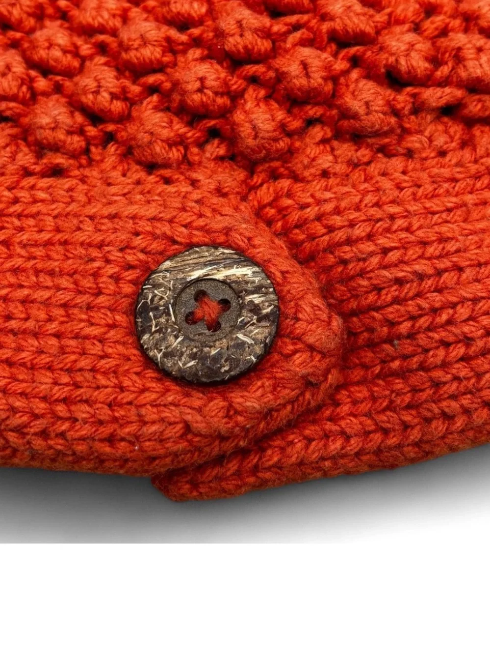 Abercrombie & Fitch Crochet Beanie Hat - Orange One Size